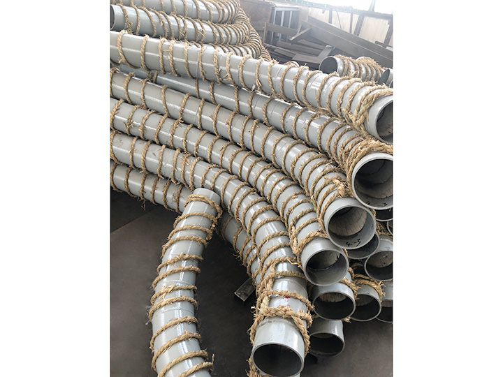 安徽平山電廠(chǎng)內(nèi)襯陶瓷片耐磨彎頭